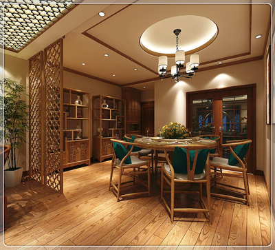 贵阳《中铁阅山湖》中式装修设计案例|空间|室内设计|与你乾聊 