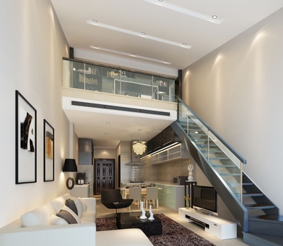 现代简约时尚复式楼室内装修效果图大全-搜房网装修效果图