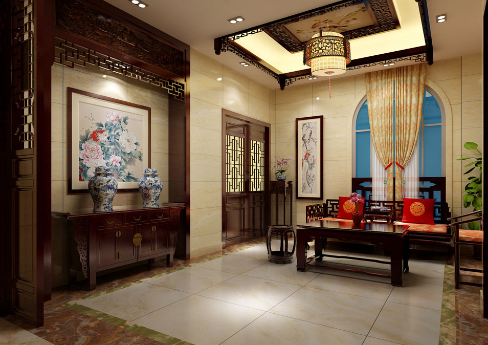东方徽派·上海安墁西郊680㎡别墅装修效果图