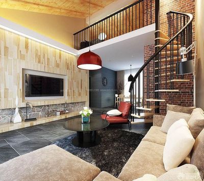 巧思妙构，小空间的艺术——60㎡个性跃层旋转楼梯装修图鉴与装饰指南